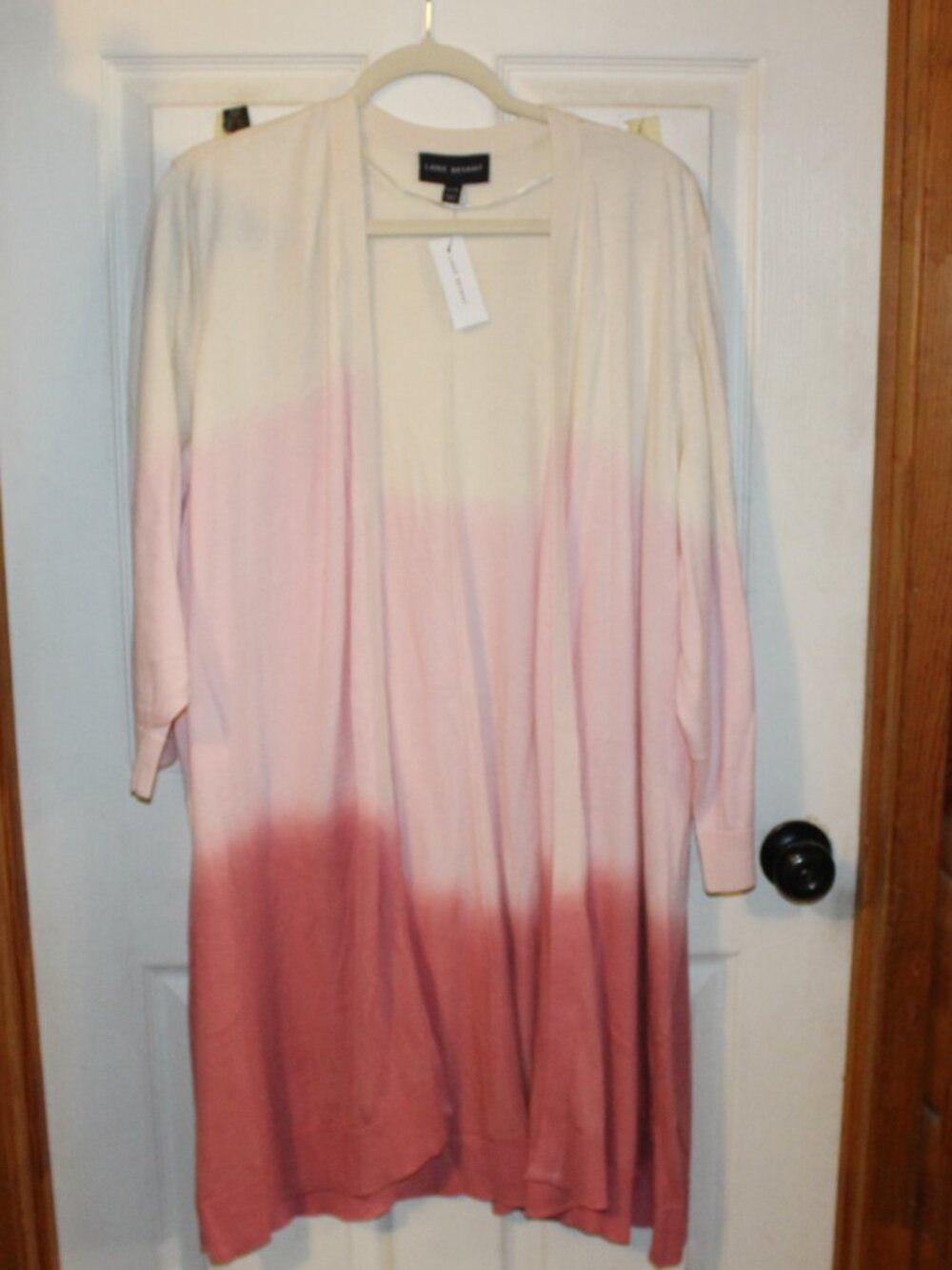 NWT Lane Bryant open front tri color sweater 26/28 PRETTY!